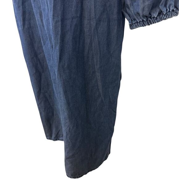 New Directions Cambray Embroidered Shift Style Knee Length Womens Blue Dress XL - Picture 8 of 16